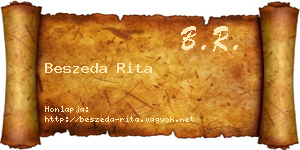 Beszeda Rita névjegykártya